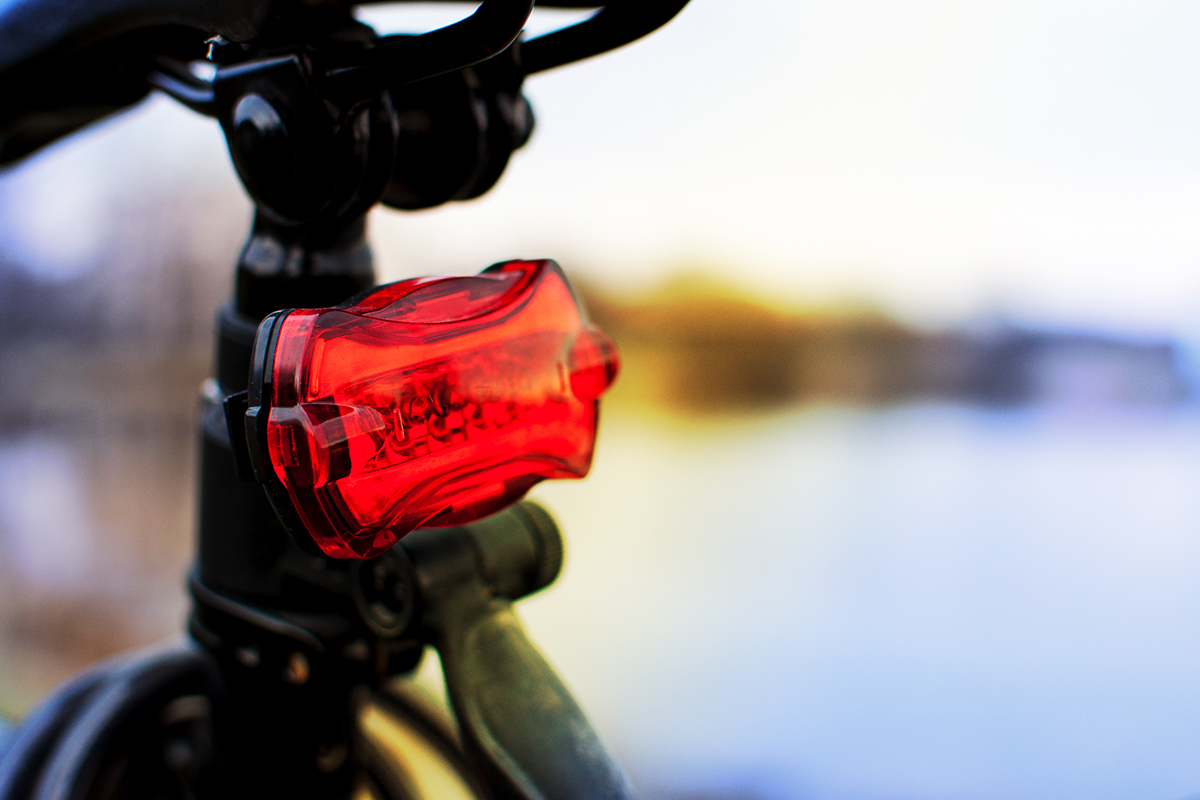 Luce rossa posteriore della bicicletta